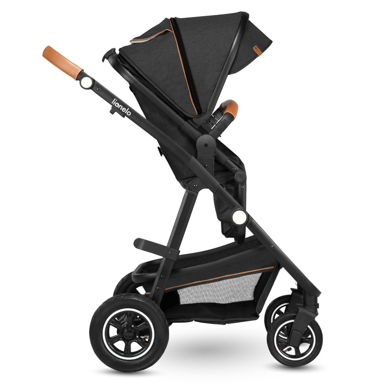 Lionelo Amber 3v1 Grey Graphite — Multifunkční kočárek s autosedačkou