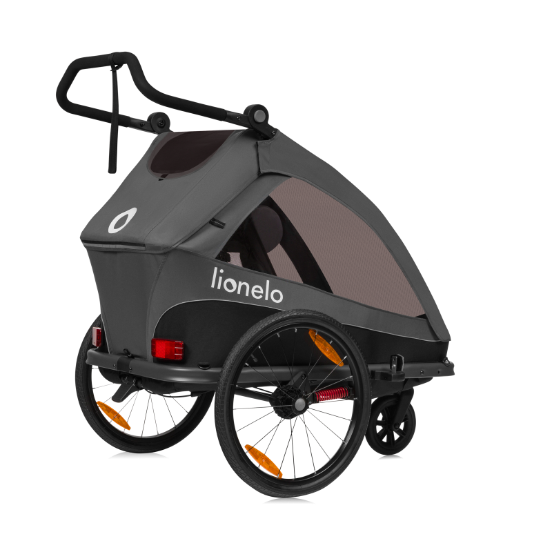 Lionelo Cama Grey Graphite — přívěs za kolo s funkcí kočárku