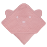 lionelo Muslin Hooded Towel Pink Baby — Osuška s kapucí