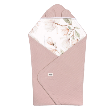 Lionelo Travel Swaddle Blanket Beige Magnolia — Zavinovačka do autosedačky