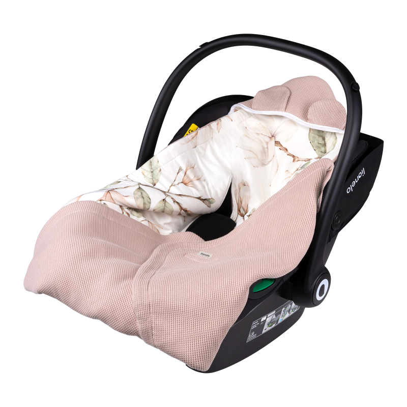 Lionelo Travel Swaddle Blanket Beige Magnolia — Zavinovačka do autosedačky